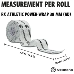 RX Athletic Power Wrap, 38mm x 4,5m - Black