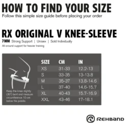RX Original V Knee Sleeve 7mm Arctic/White