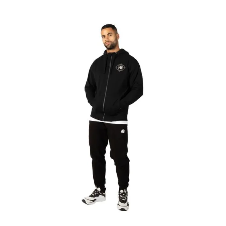 Scofield Zipped Hoodie, Black
