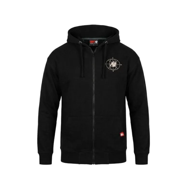 Scofield Zipped Hoodie, Black