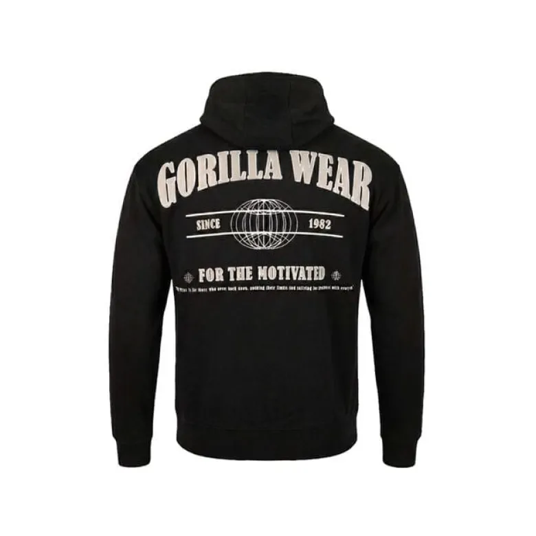 Scofield Zipped Hoodie, Black