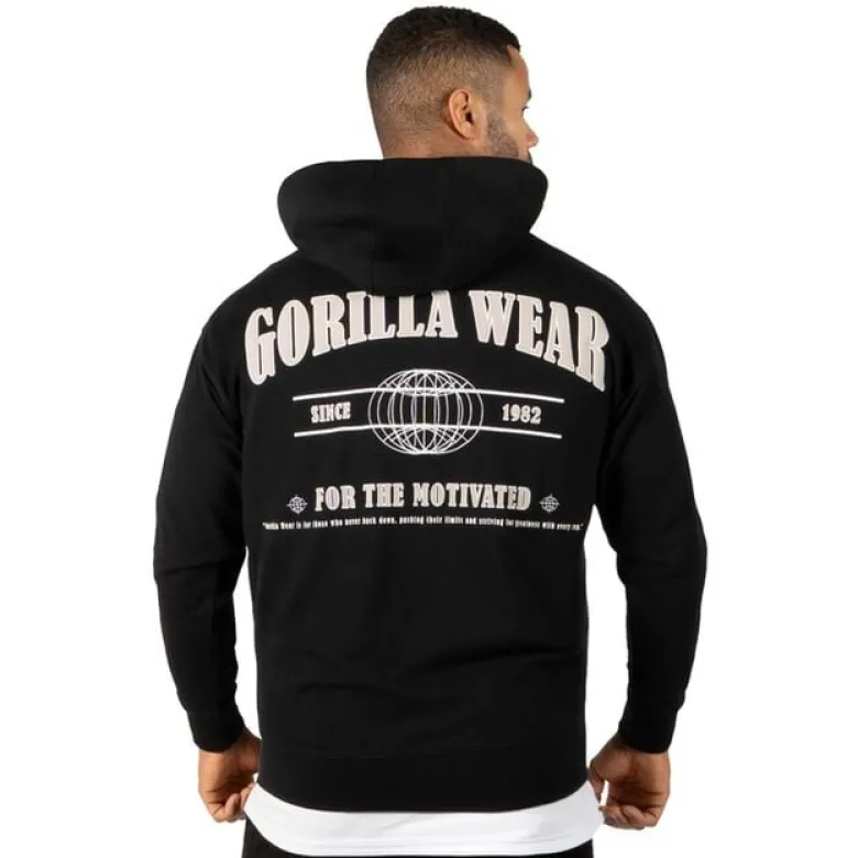 Scofield Zipped Hoodie, Black