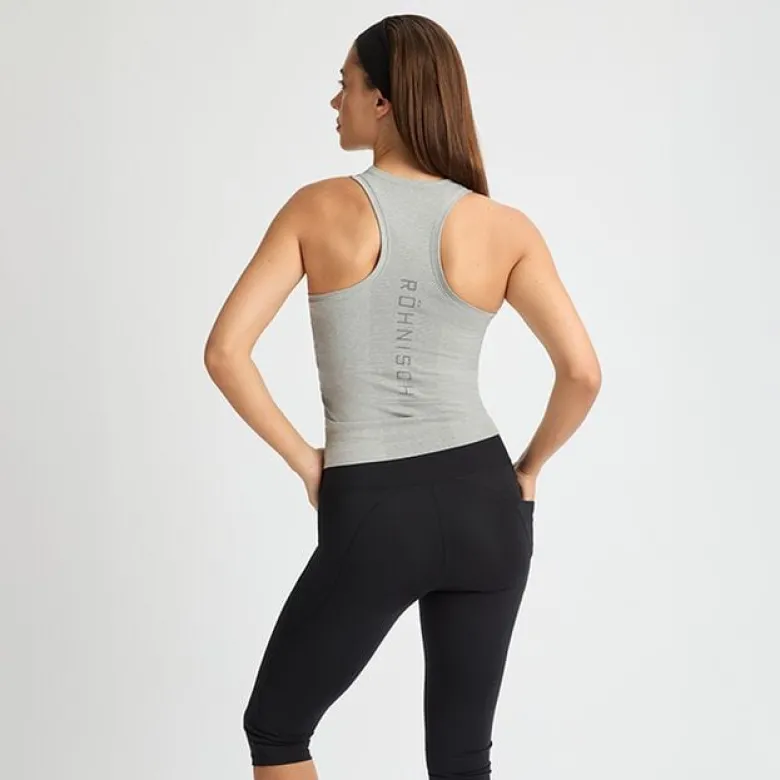 Seamless Flex Tank. Grey Melange