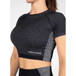Selah Seamless Crop Top, Black