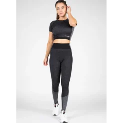Selah Seamless Crop Top, Black