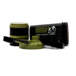 Shaker 2 Go Svart/Grønn 500 ml + 130 ml x 2