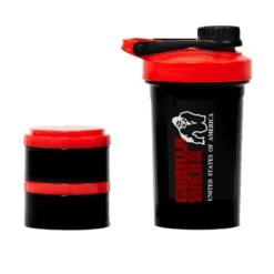 Shaker 2 Go Svart/Rød 500 ml + 130 ml x 2