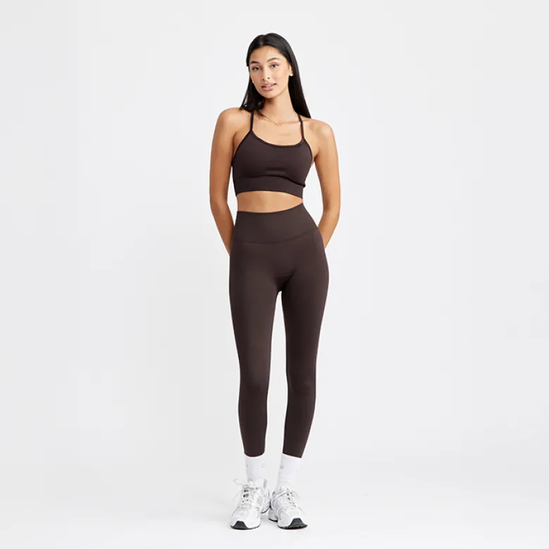 Signature Seamless Bra, Dark Brown