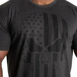 Skull Standard Tee, Dark Grey Melange