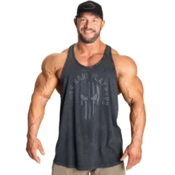 Skull T-back, Washed Black