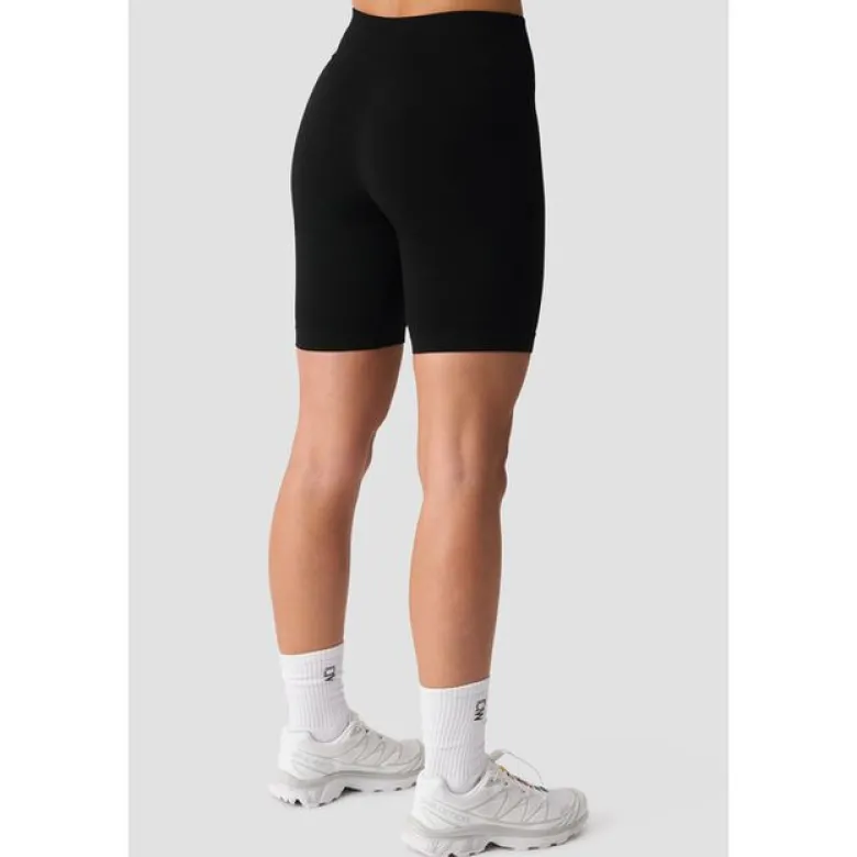 Smooth Seamless Biker Shorts, Black