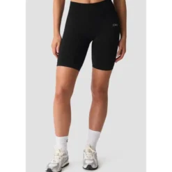 Smooth Seamless Biker Shorts, Black