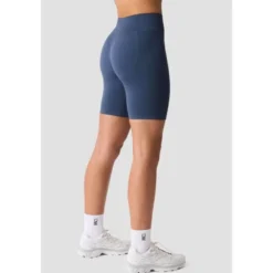 Smooth Seamless Biker Shorts, Dusty Twilight Blue