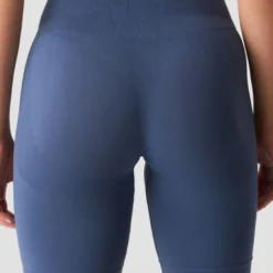 Smooth Seamless Biker Shorts, Dusty Twilight Blue