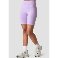 Smooth Seamless Biker Shorts, Pastel Lilac