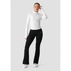 Smooth Seamless Flared Tights, Black