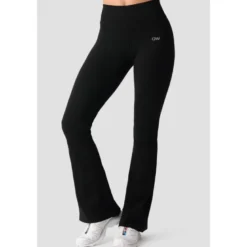 Smooth Seamless Flared Tights, Black