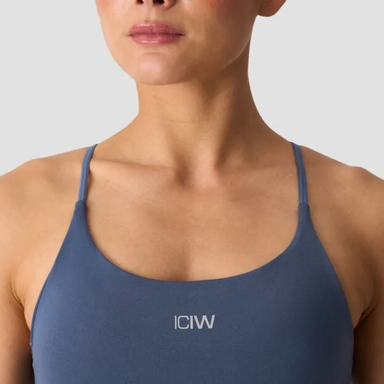 Smooth Seamless 2-in-1 Strappy Tank, Dusty Twilight Blue
