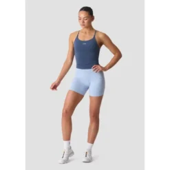 Smooth Seamless 2-in-1 Strappy Tank, Dusty Twilight Blue