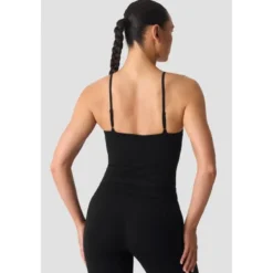 Smooth Seamless 2-in-1 Strappy Tank, Black