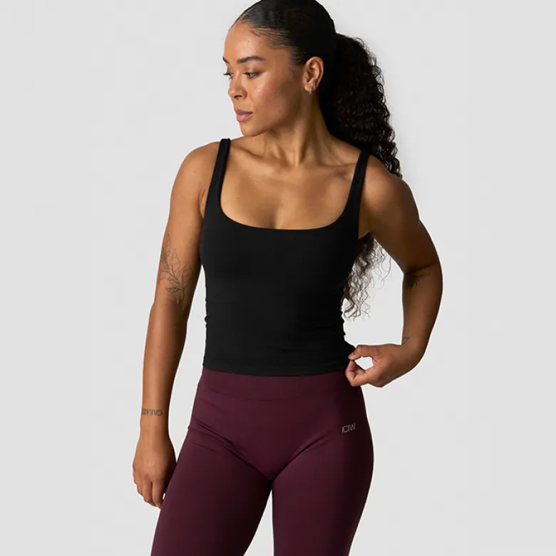 Smooth Seamless 2-in-1 Tank, Black