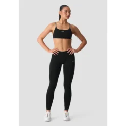 Smooth Seamless Mid Rise V-shape Tights, Black