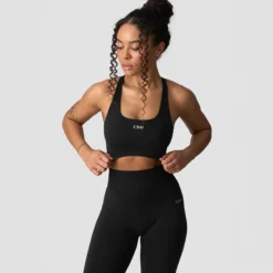 Smooth Seamless Sports Bra, Black