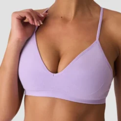 Smooth Seamless Strappy Sports Bra, Pastel Lilac