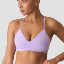 Smooth Seamless Strappy Sports Bra, Pastel Lilac