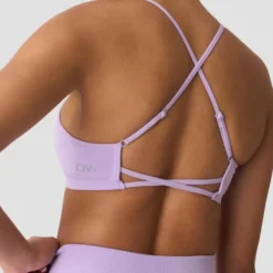 Smooth Seamless Strappy Sports Bra, Pastel Lilac