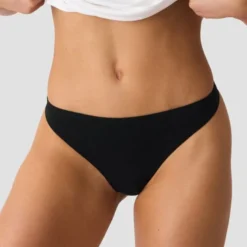 Smooth Seamless Strappy Thong 2-pack, Black