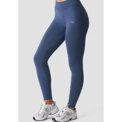 Smooth Seamless V-Shape Tights, Dusty Twilight Blue