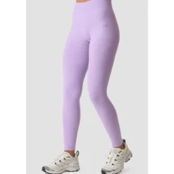 Smooth Seamless V-Shape Tights, Pastel Lilac