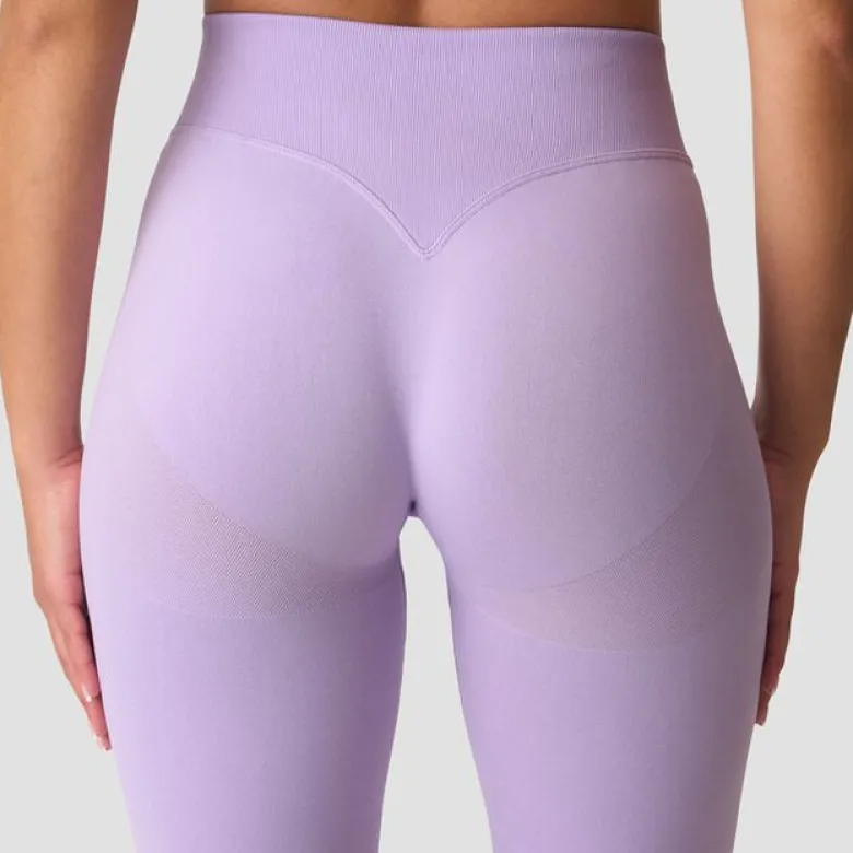 Smooth Seamless V-Shape Tights, Pastel Lilac