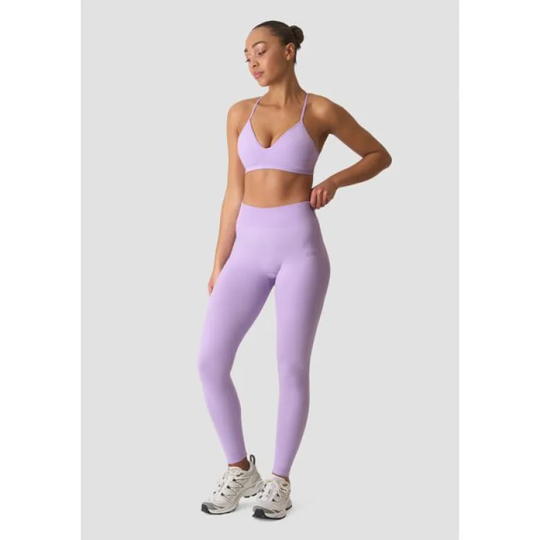Smooth Seamless V-Shape Tights, Pastel Lilac