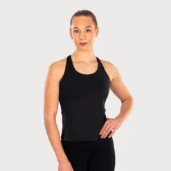 Star Strap Tank Top Black