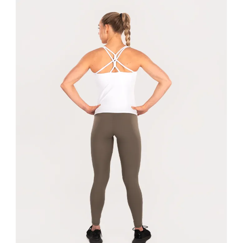 Star Strap Tank Top White