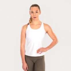 Star Strap Tank Top White