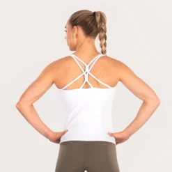 Star Strap Tank Top White