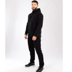 Star Zipped Hoodie Black