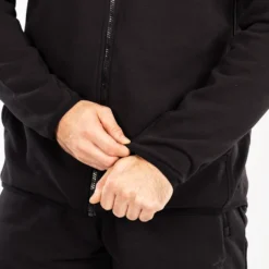 Star Zipped Hoodie Black