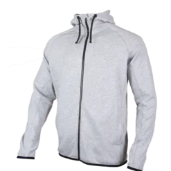 Star Zipped Hoodie Grey Melange