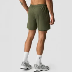 Stride 2-in-1 Shorts, Dark Khaki Green