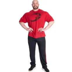 2 Stripe Standard Mesh Pant, Black/Red