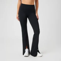 Studio Flared Slit Tights, Black Beauty