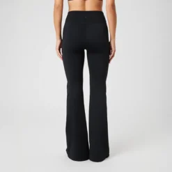 Studio Flared Slit Tights, Black Beauty