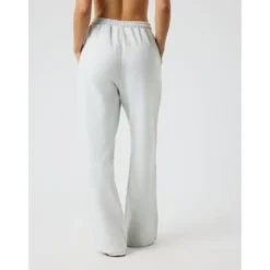 Studio Oversized Straight Sweatpants, Ultra Light Grey Melange