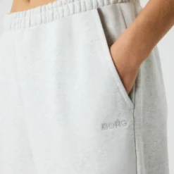 Studio Oversized Straight Sweatpants, Ultra Light Grey Melange