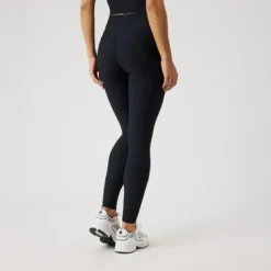 Studio Ribbed Tights, Black Beauty