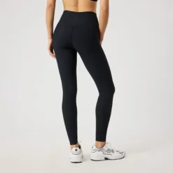 Studio Ribbed Tights, Black Beauty